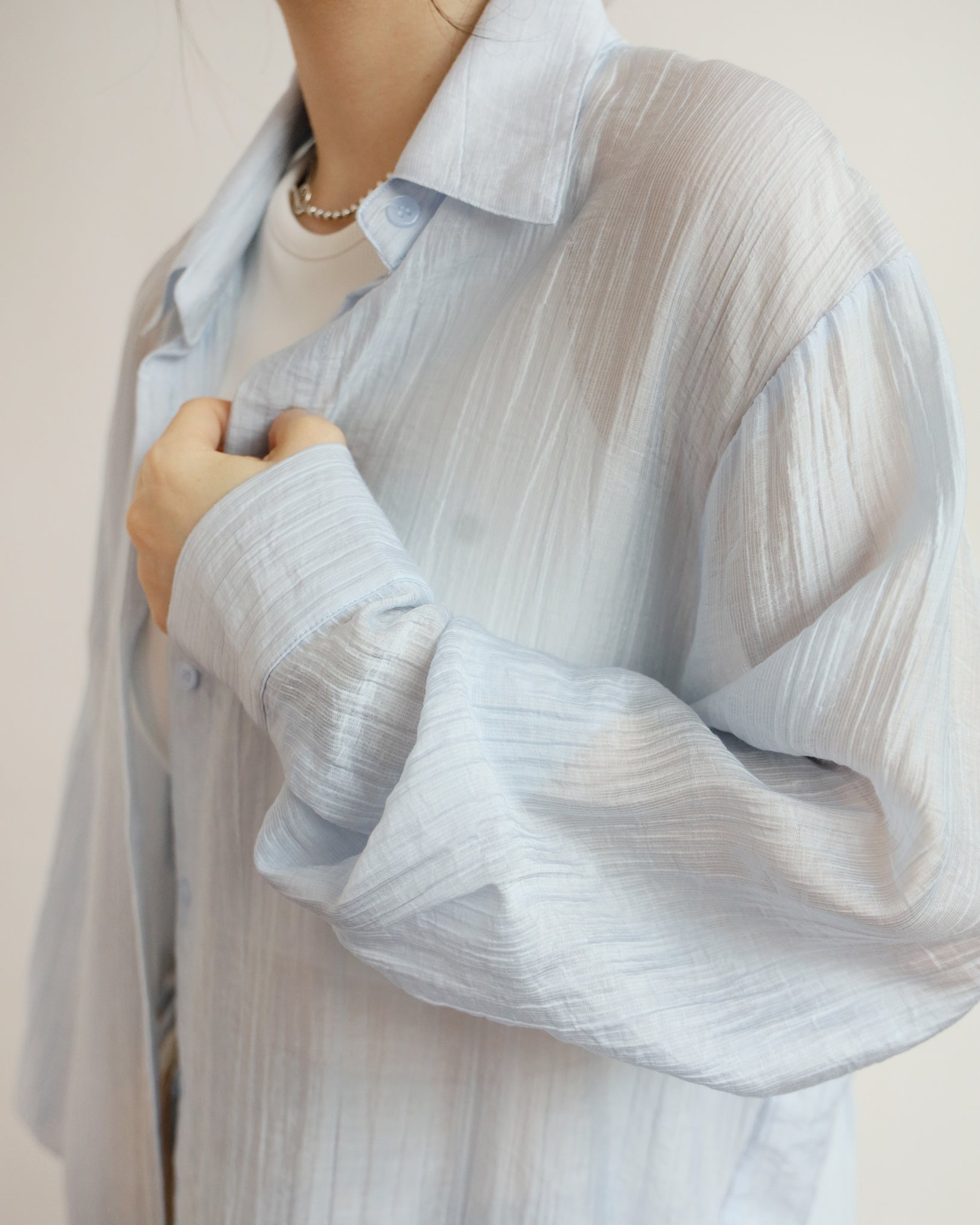Lace Hem Shirt (2 colors)