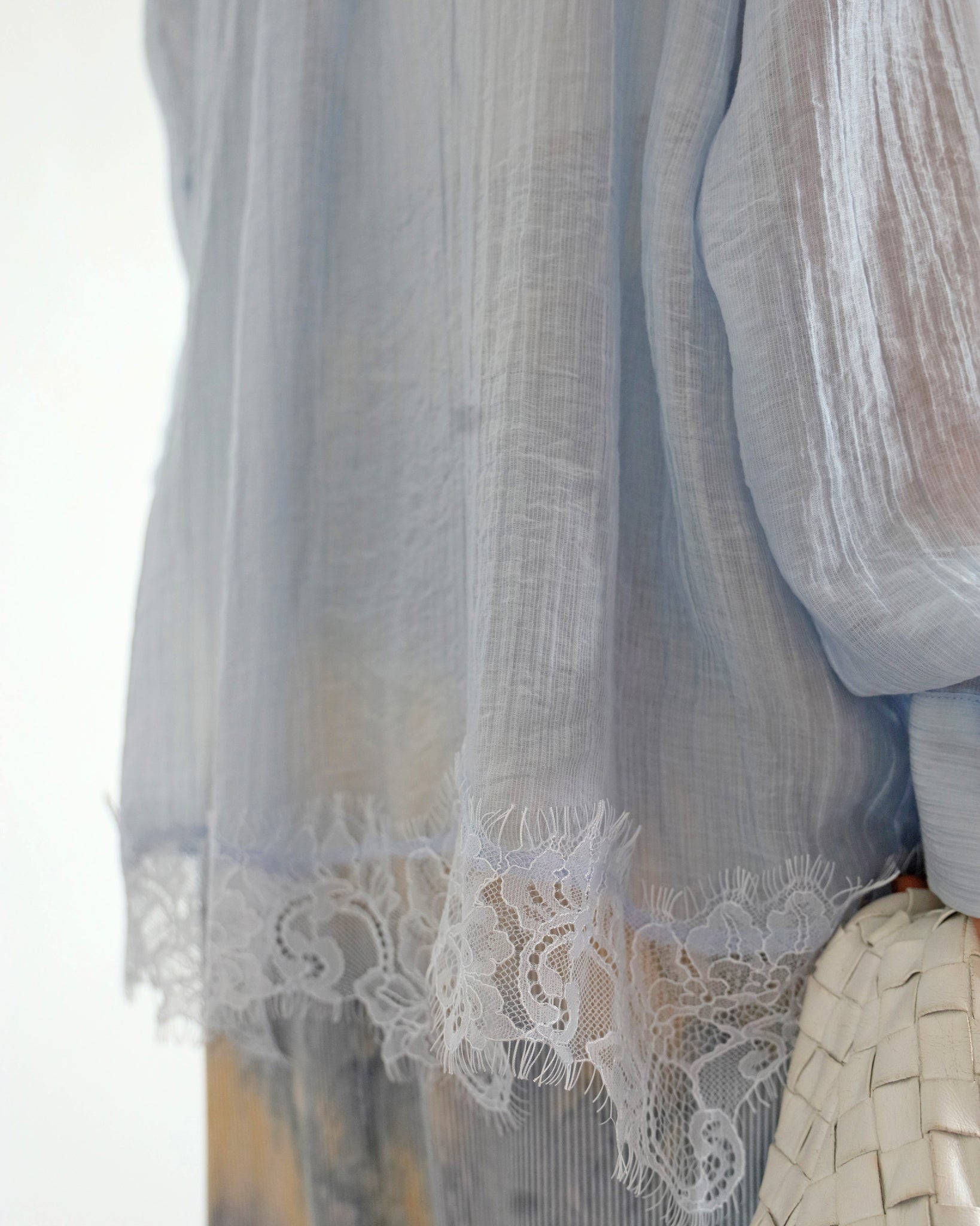 Lace Hem Shirt (2 colors)