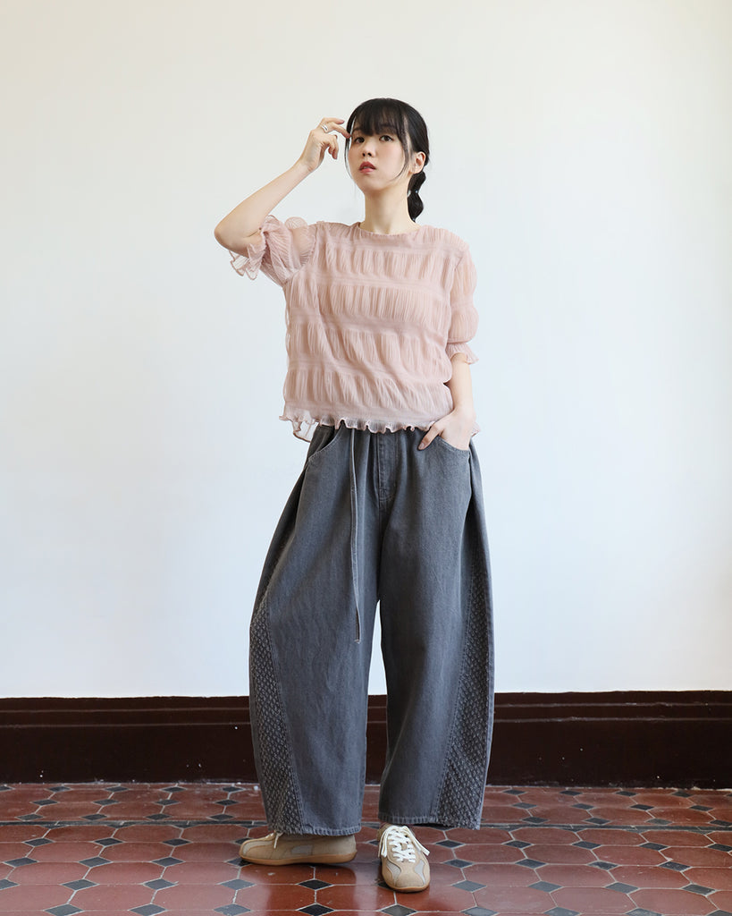 Japan Brand-Grey Mix Fabric Jeans