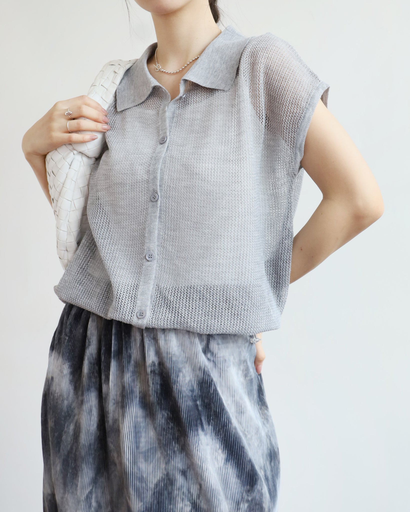 2 in 1 Mesh Knit Polo Vest (3 colors)