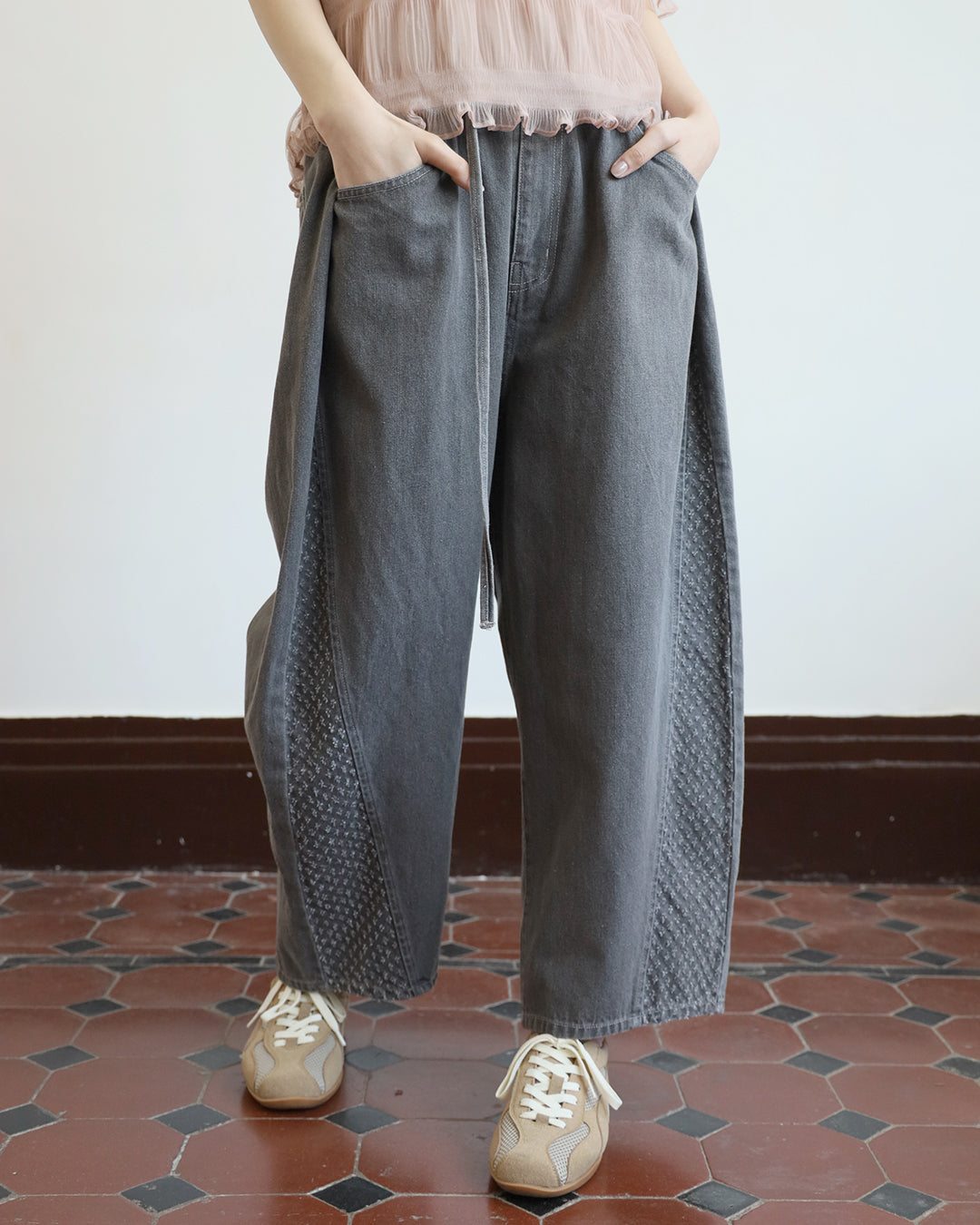 Japan Brand-Grey Mix Fabric Jeans