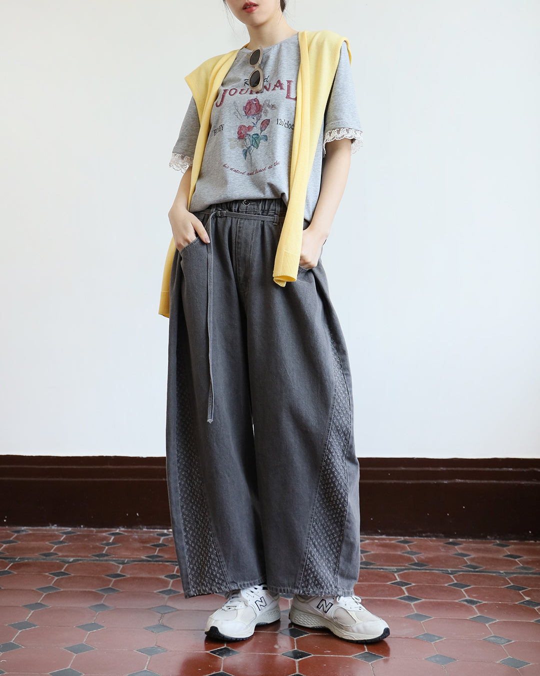 Japan Brand-Grey Mix Fabric Jeans