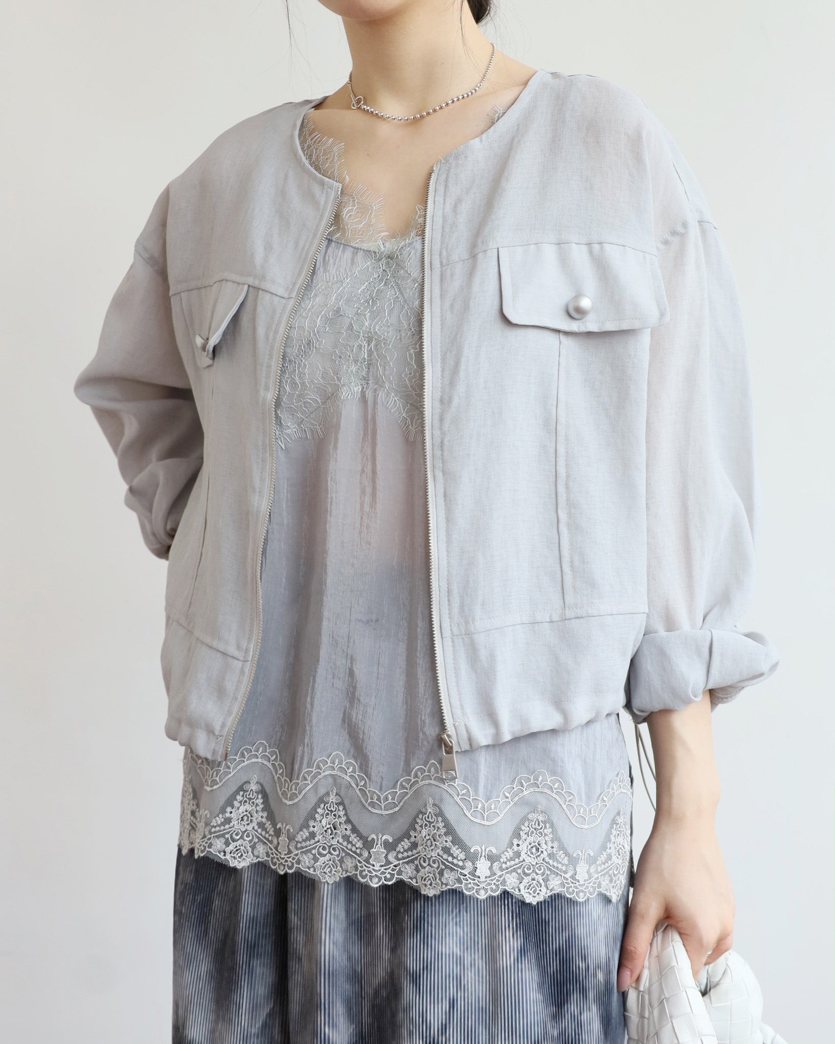 Mesh Drawstring Outer (3 colors)