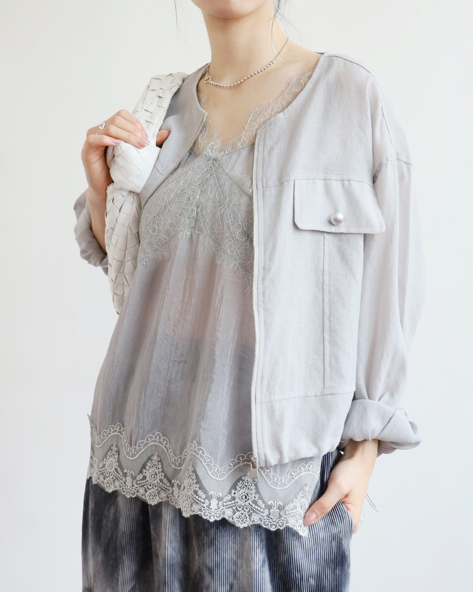 Mesh Drawstring Outer (3 colors)