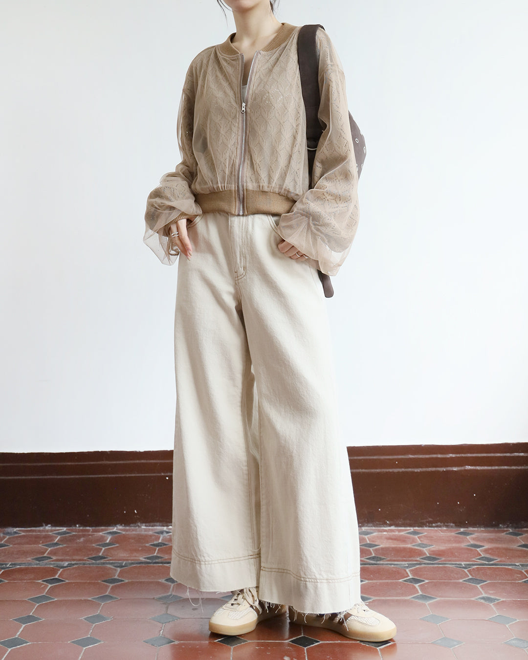 Reversible Mesh Layer Crochet Jacket (2 color)