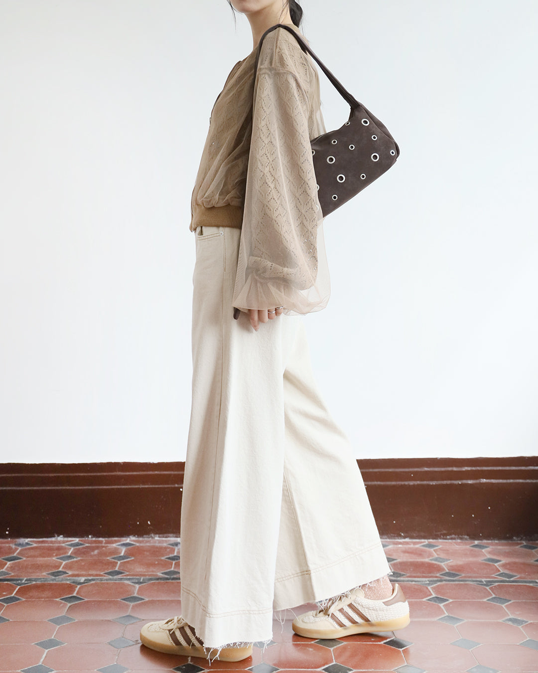 Reversible Mesh Layer Crochet Jacket (2 color)