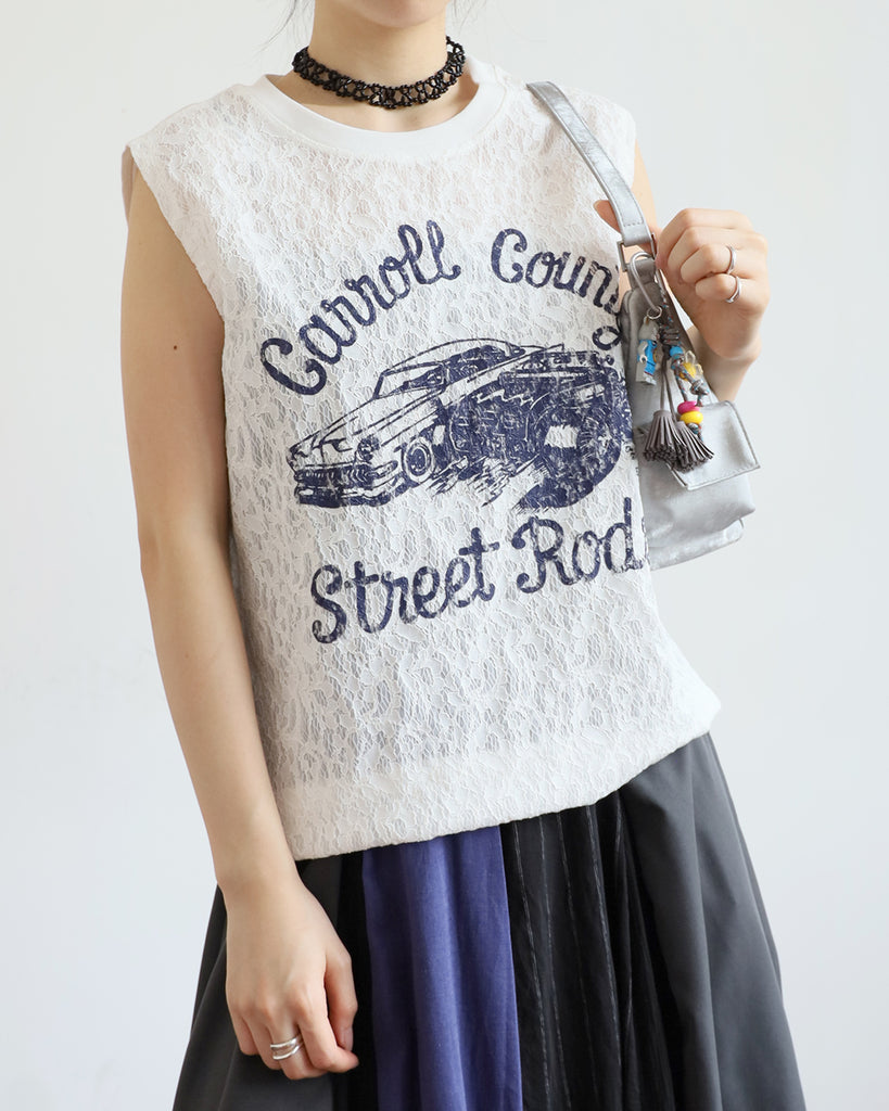 Lace Printed Vest
