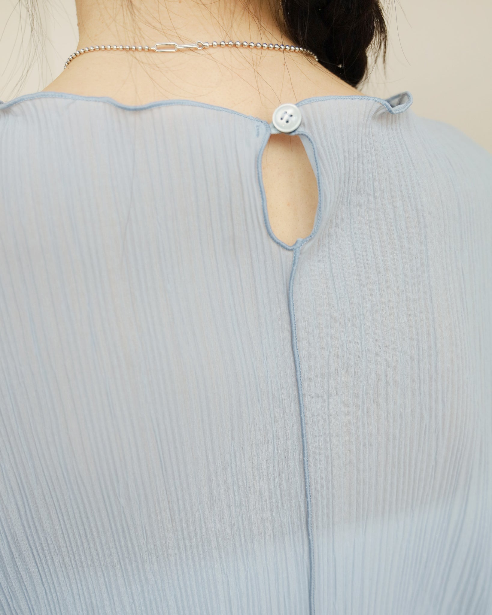 Ruffle Trim Crinkle Top (4 colors)