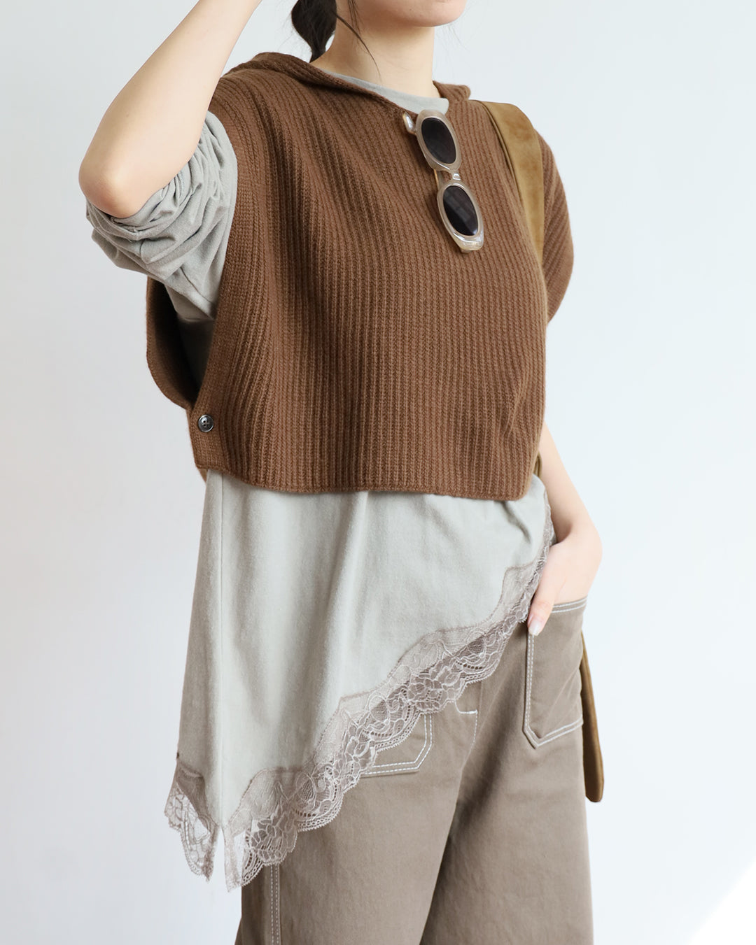 Hooded Knit Vest (3 color)