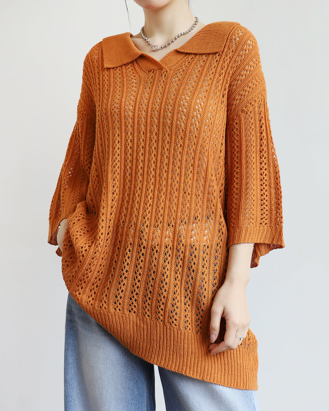 Crochet Polo Shirt (3 colors)