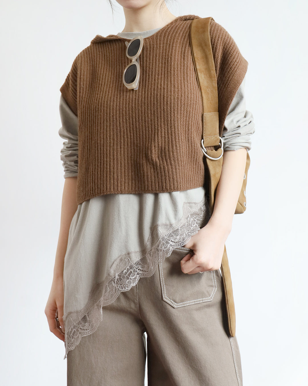 Hooded Knit Vest (3 color)