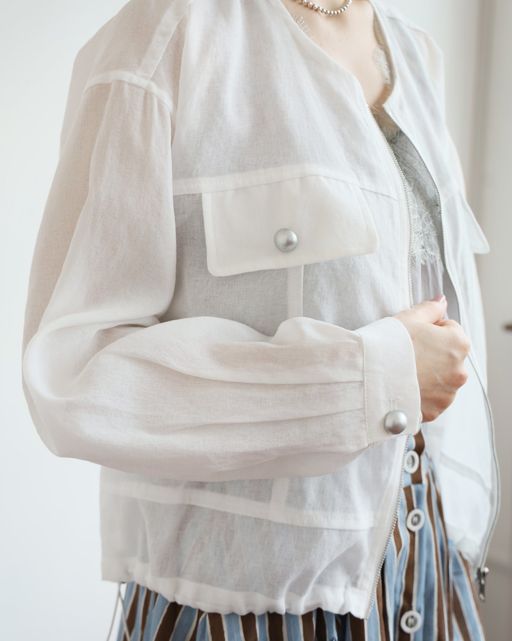 Mesh Drawstring Outer (3 colors)