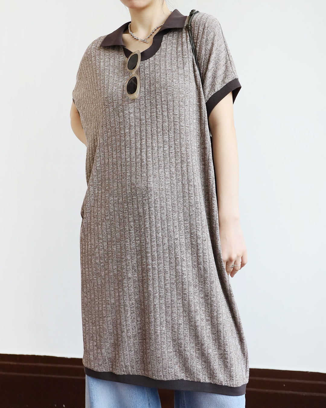 Contrast Trim Polo Dress (2 colors)