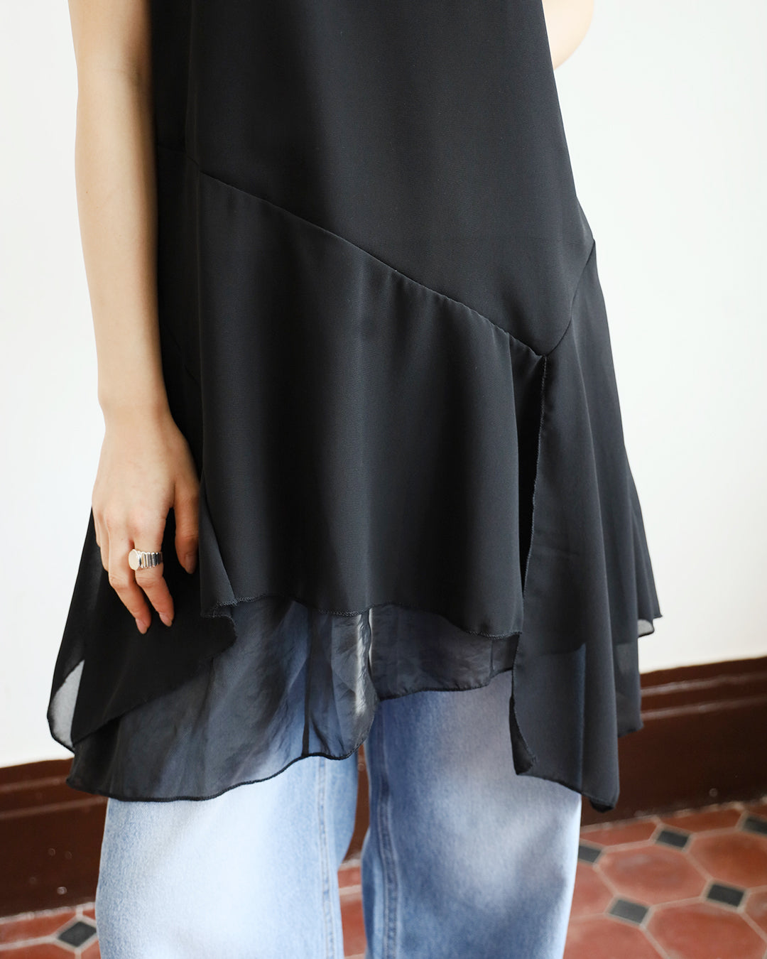 Asymmetric Chiffon Cami Dress (2 colors)