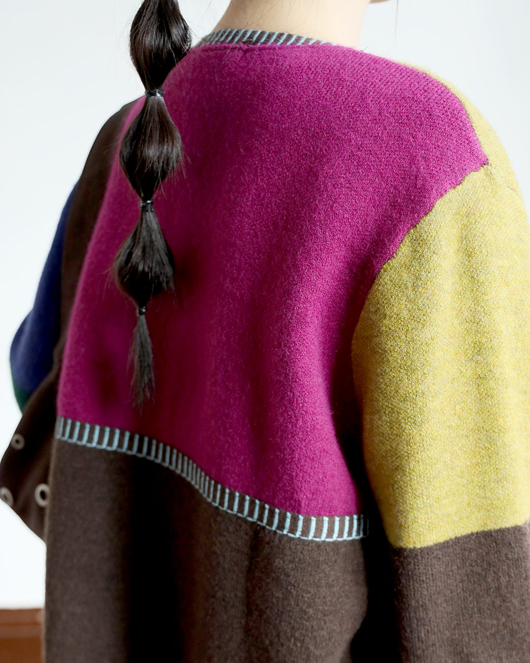 Color Block Knitted Outer