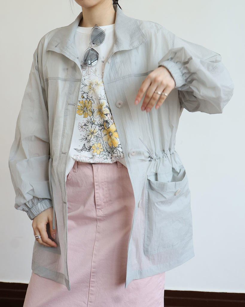 Sheer Windbreaker Jacket (3 color)