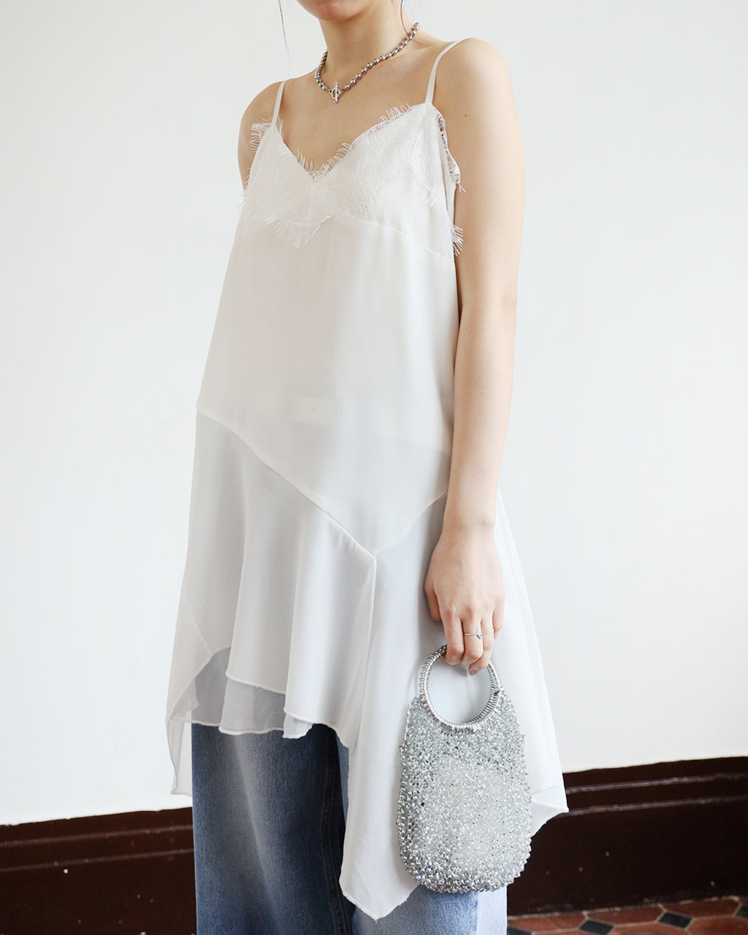 Asymmetric Chiffon Cami Dress (2 colors)