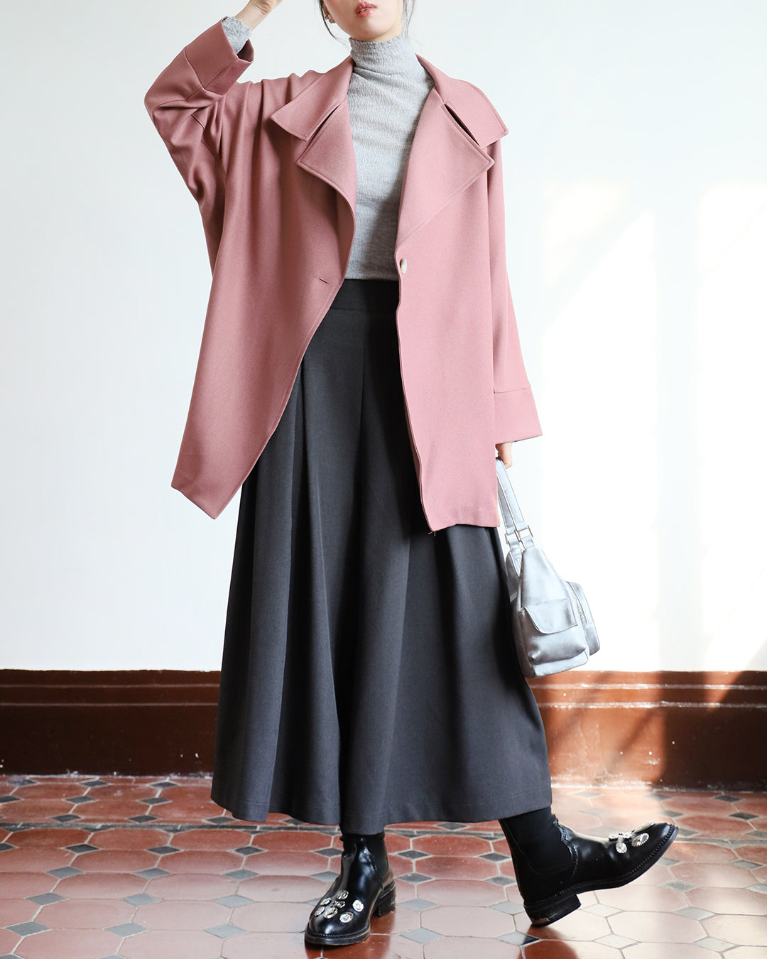 Front Pleated Crop Culottes (3 color)