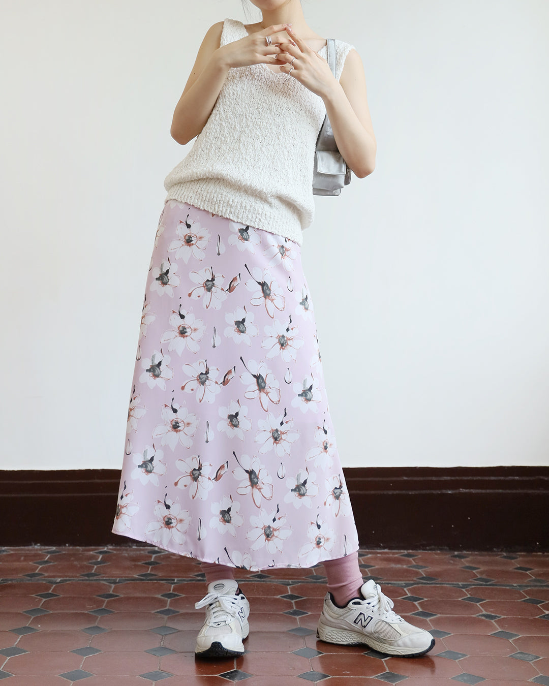 Floral Midi Skirt (2 color)