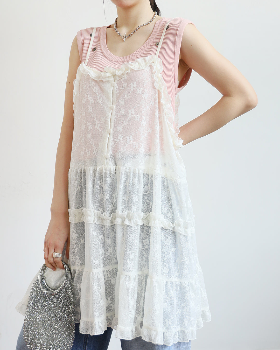 Lace Tiered Cami Dress (2 colors)