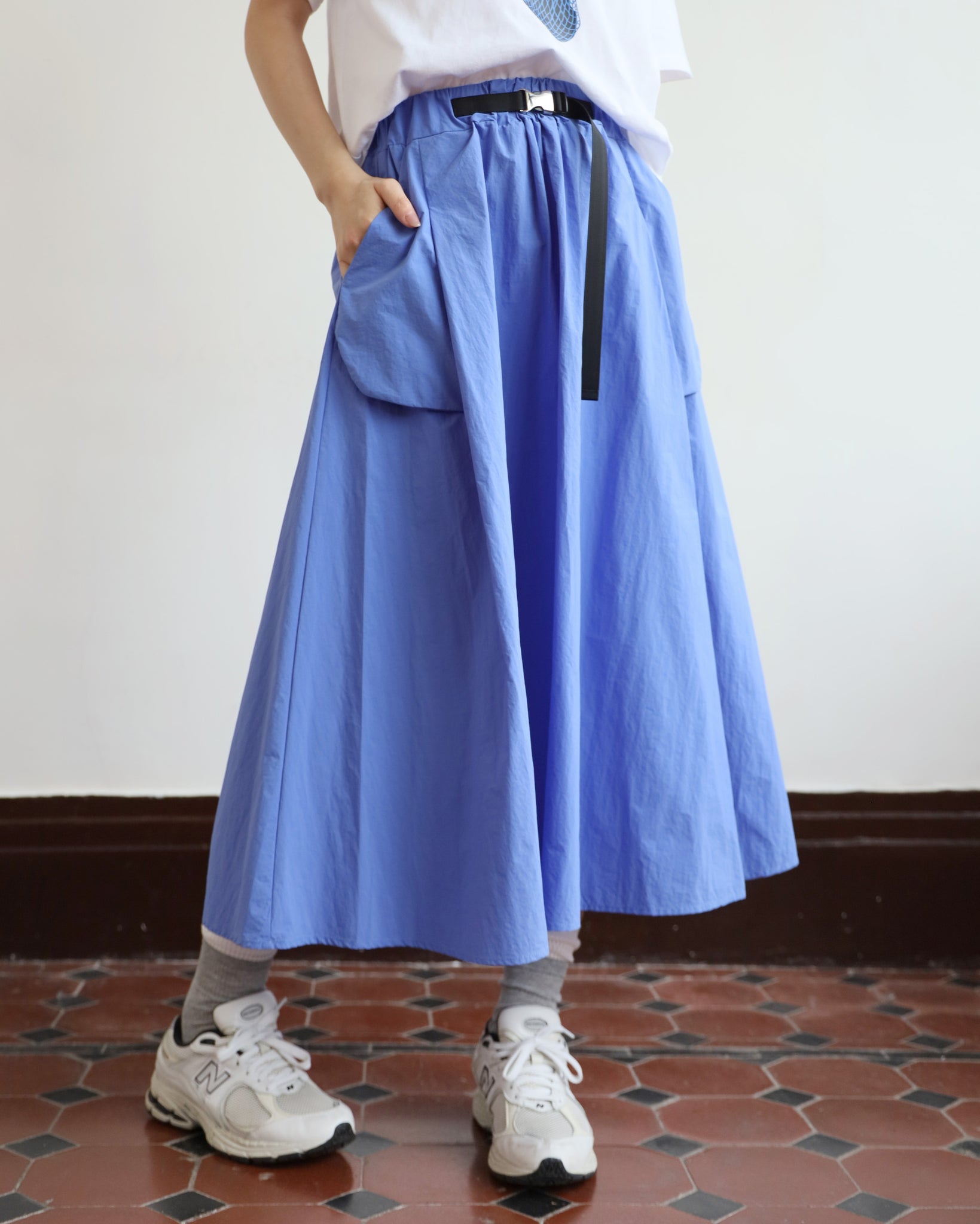 Belted Skater Skirt