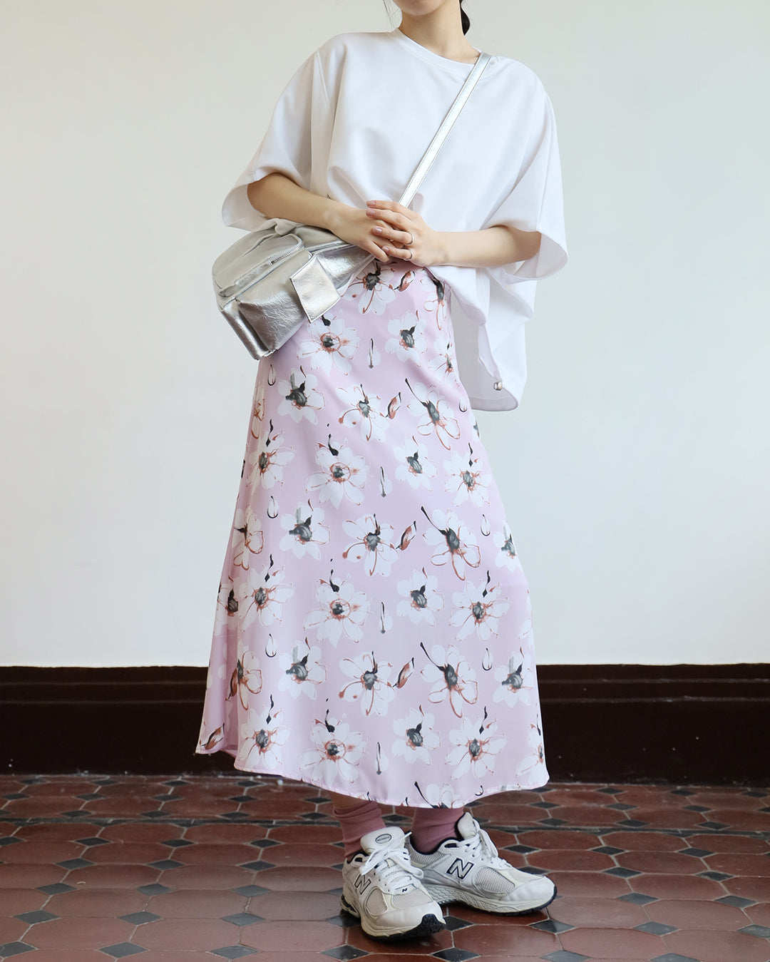 Floral Midi Skirt (2 color)