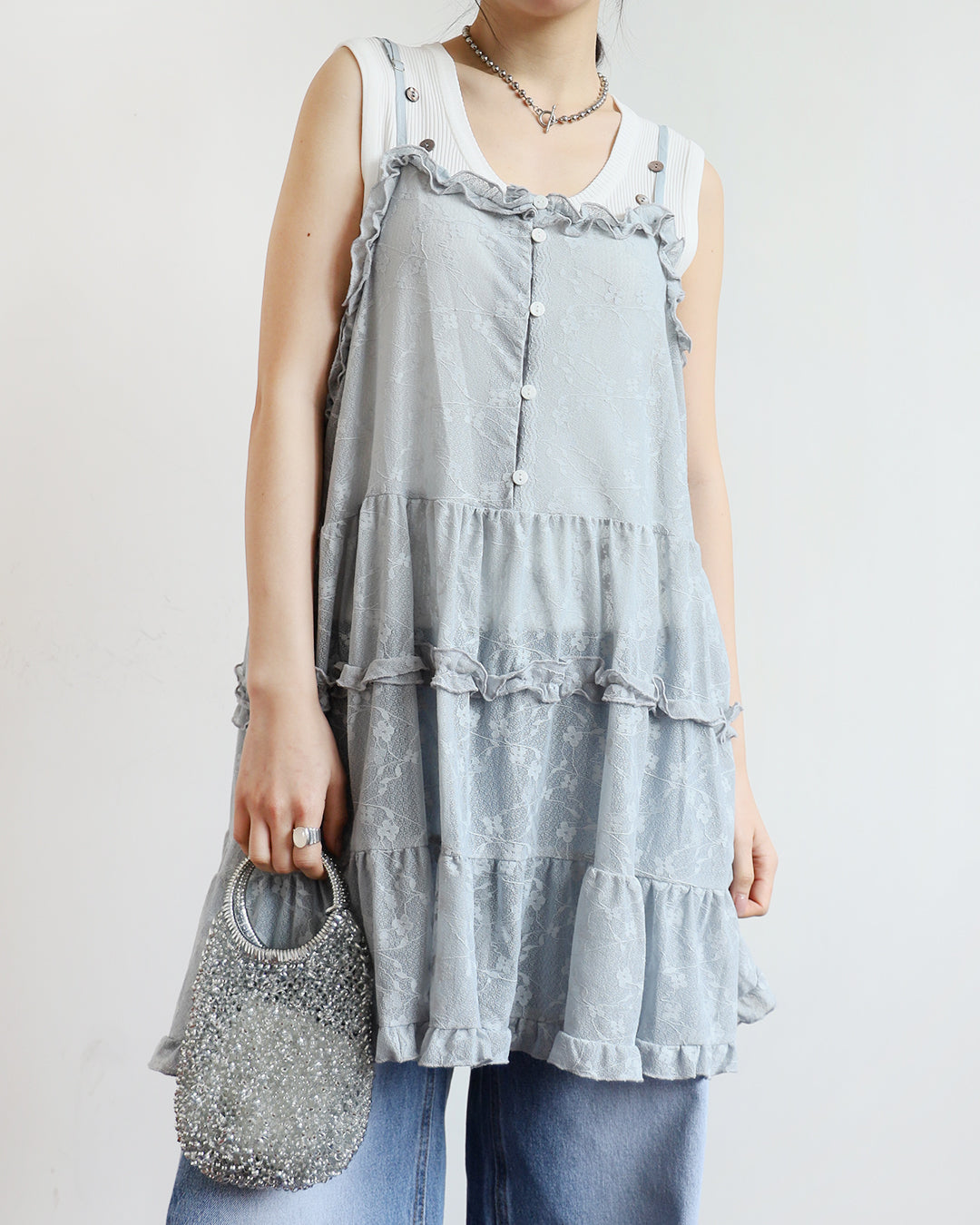 Lace Tiered Cami Dress (2 colors)