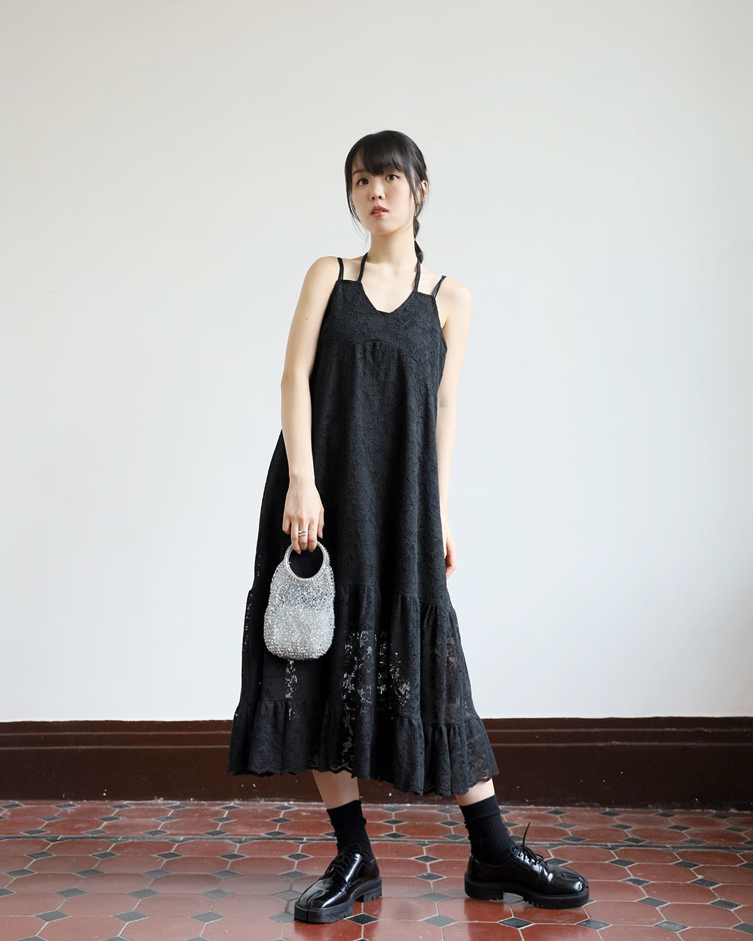 Lace Tiered Cami Dress (2 color)