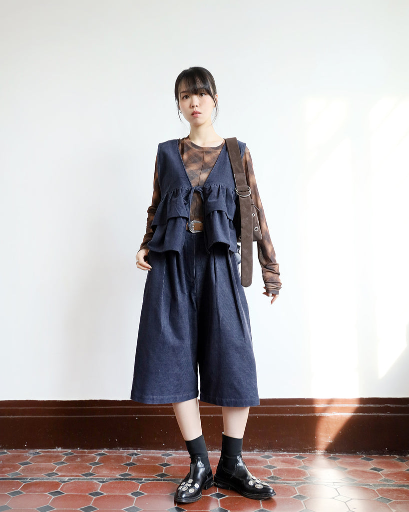 Corduroy Cropped Pants (2 color)