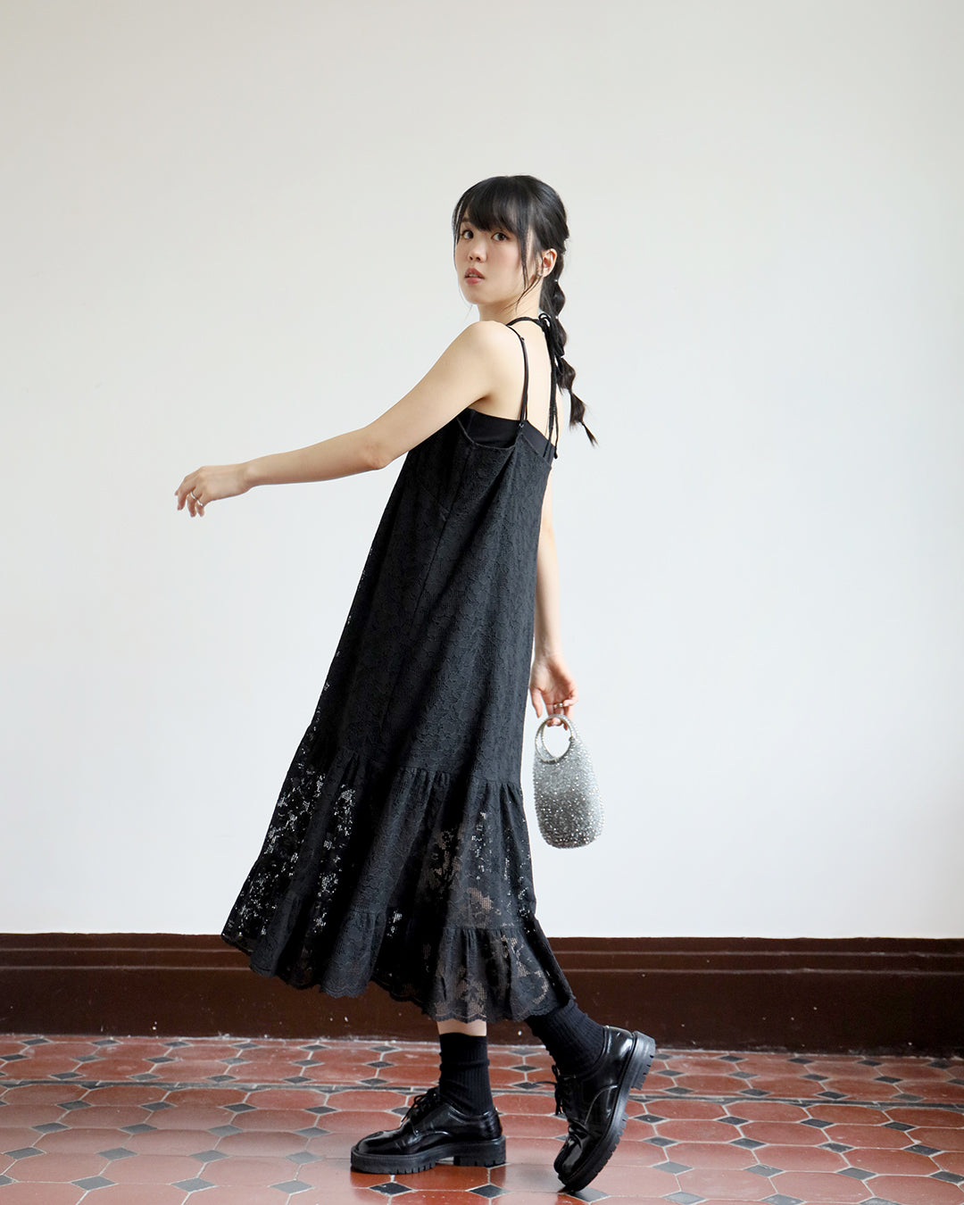 Lace Tiered Cami Dress (2 color)