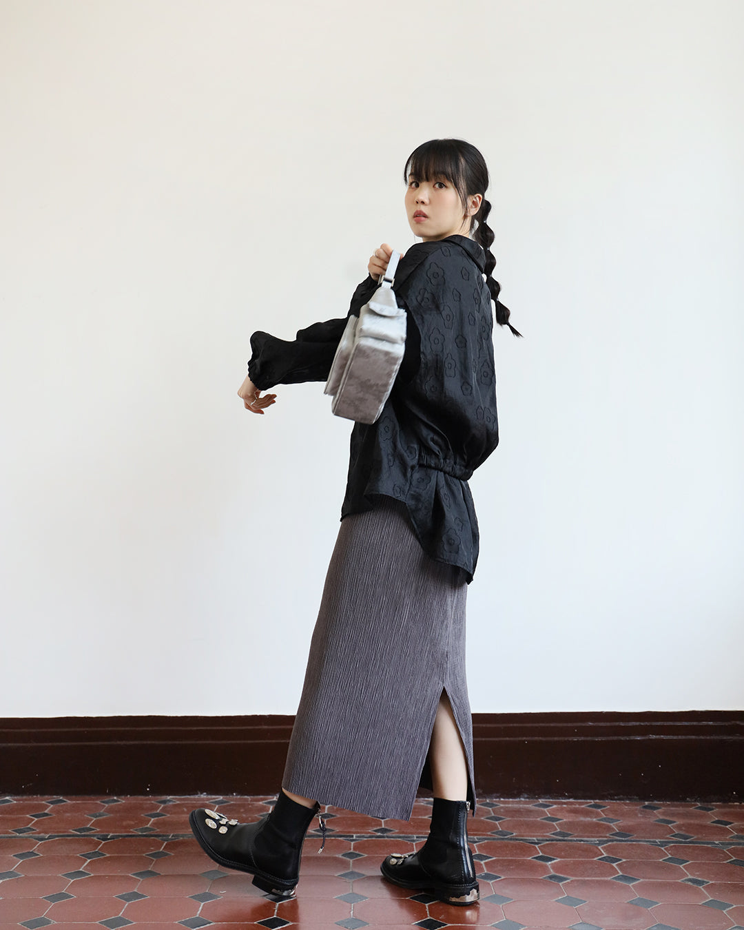 Floral Layer Back Jacket (2 color)