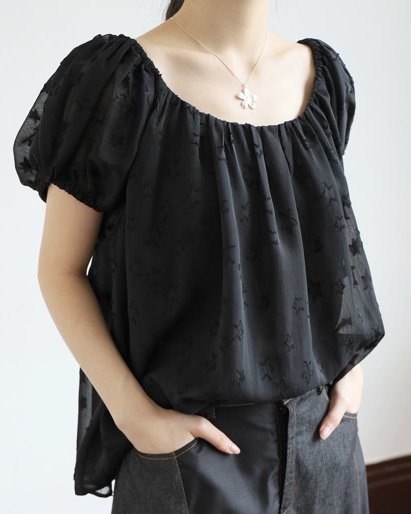 Star Chiffon Blouse (2 color)