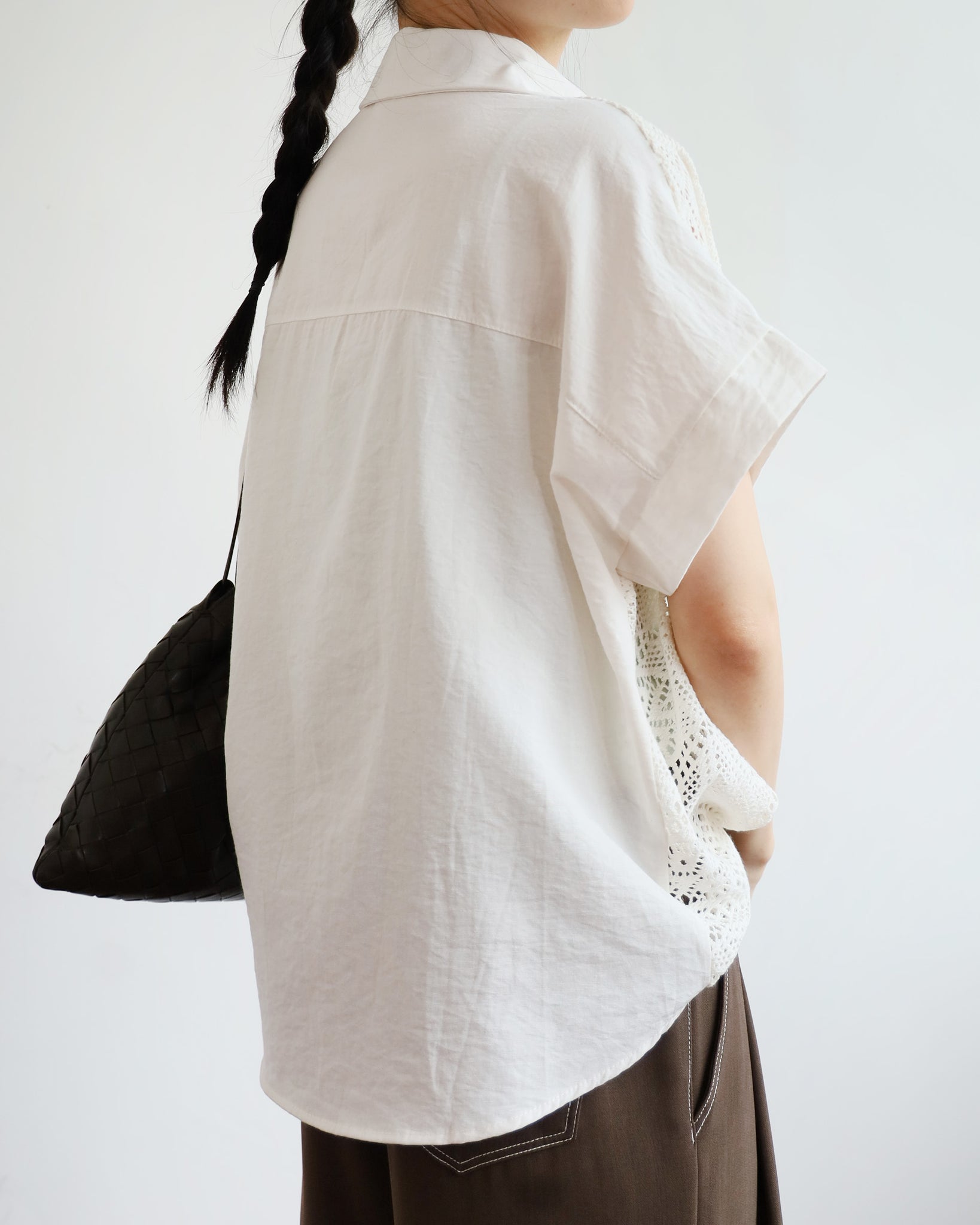 Ruched Lace Blouse (2 colors)