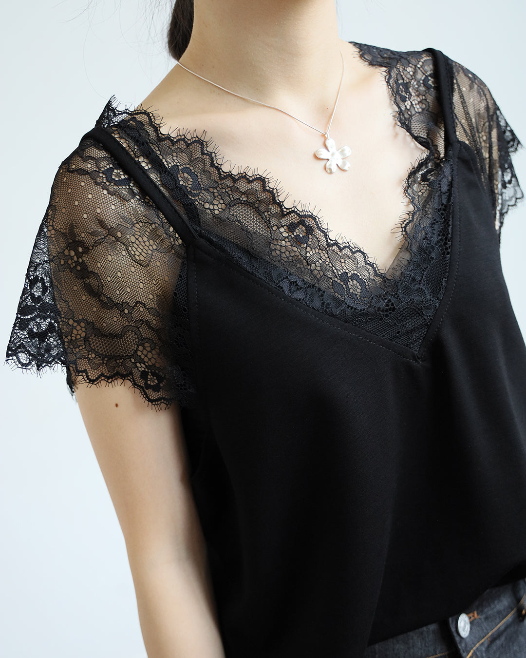 Lace Layered Cami Top (2 color)