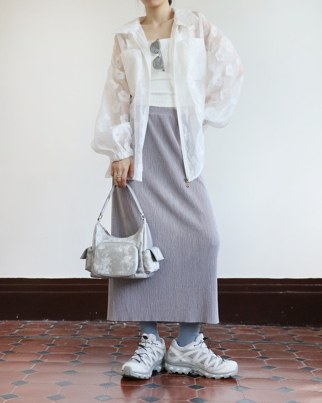 Floral Layer Back Jacket (2 color)