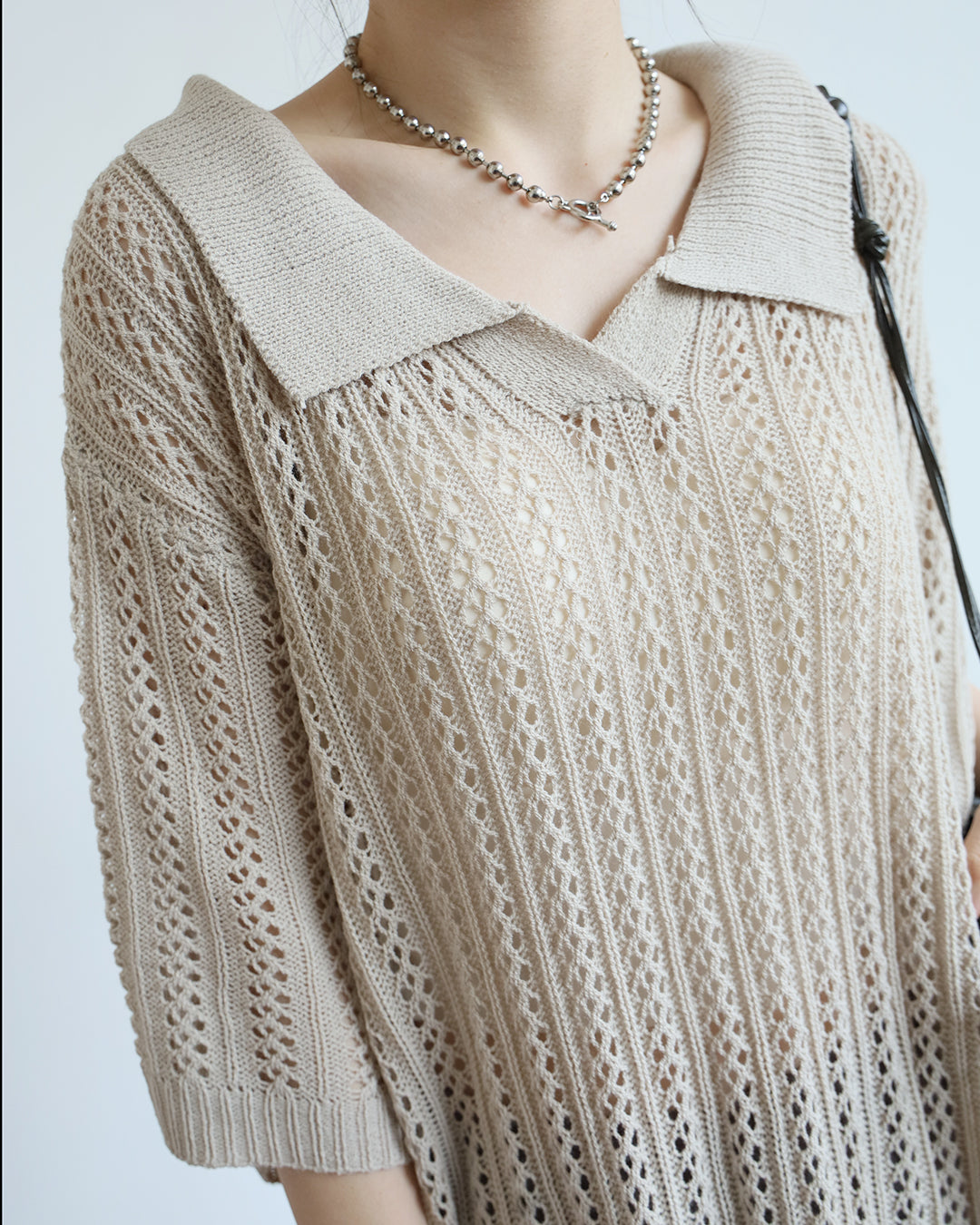 Crochet Polo Shirt (3 colors)