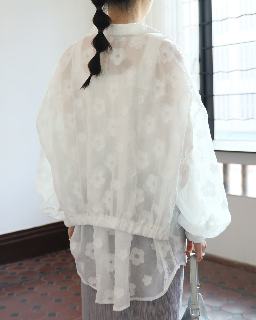 Floral Layer Back Jacket (2 color)