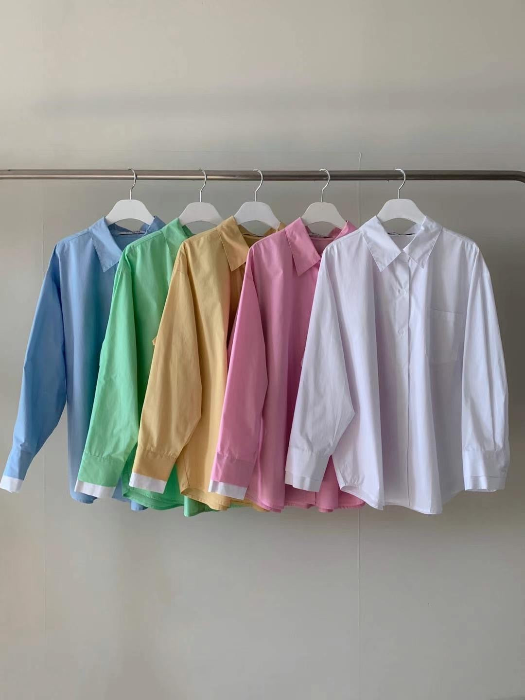 Contrast Cuff Shirt (5 colors)