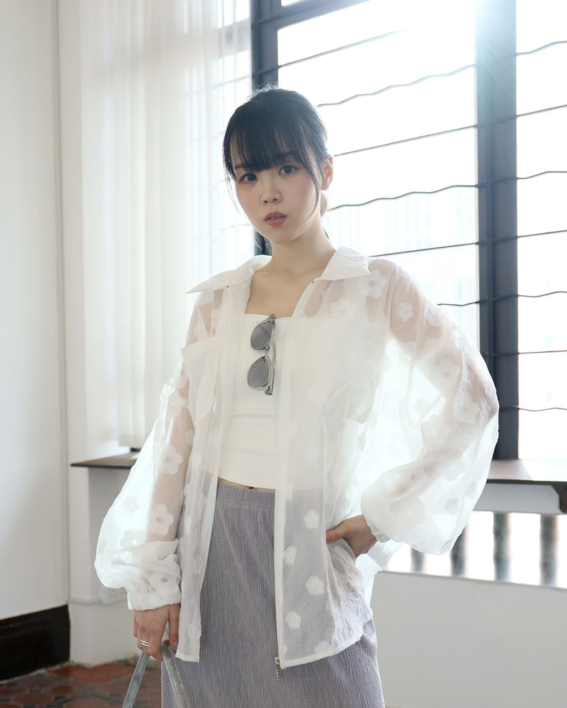 Floral Layer Back Jacket (2 color)