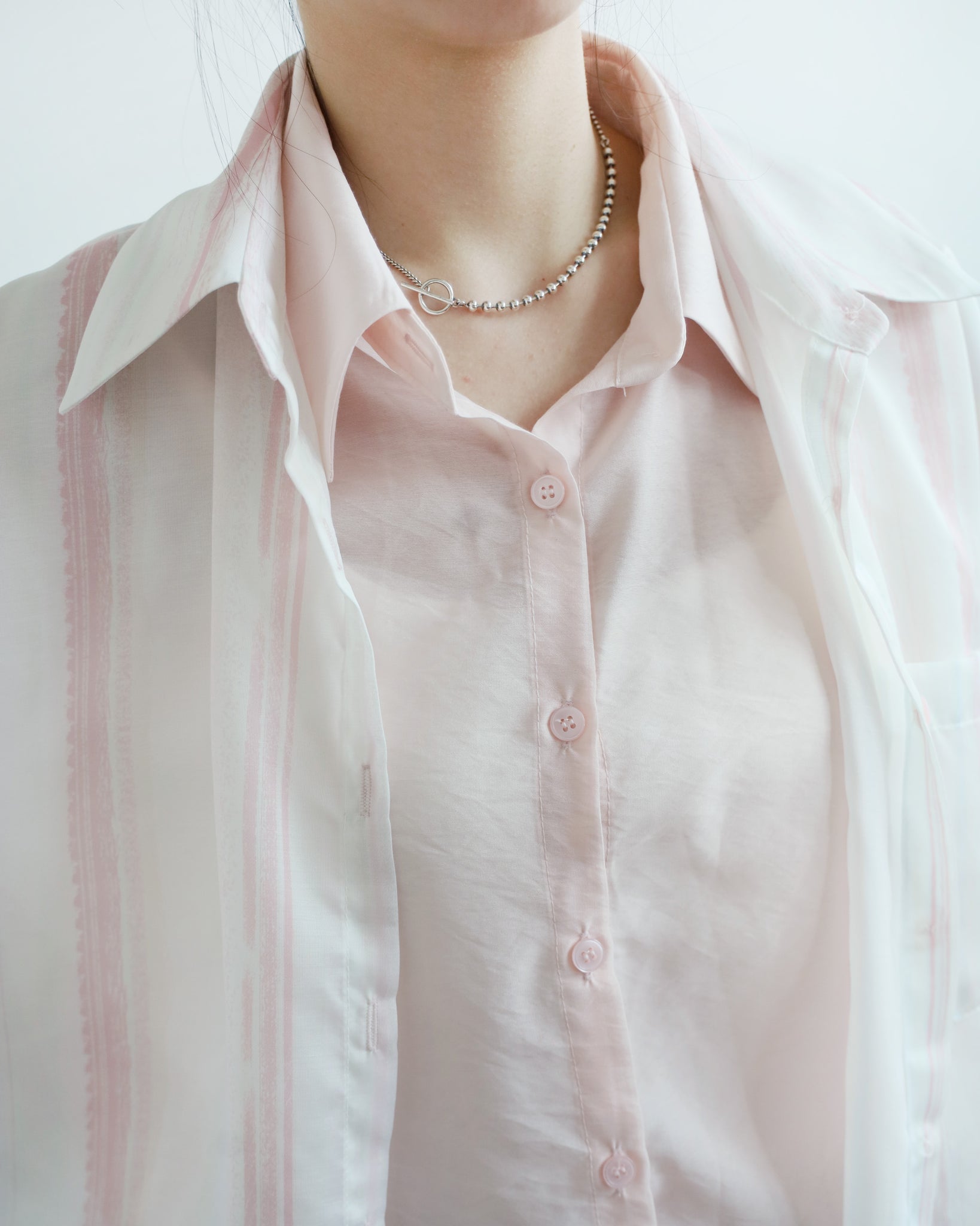 Double Layered Striped Shirt (2 colors)