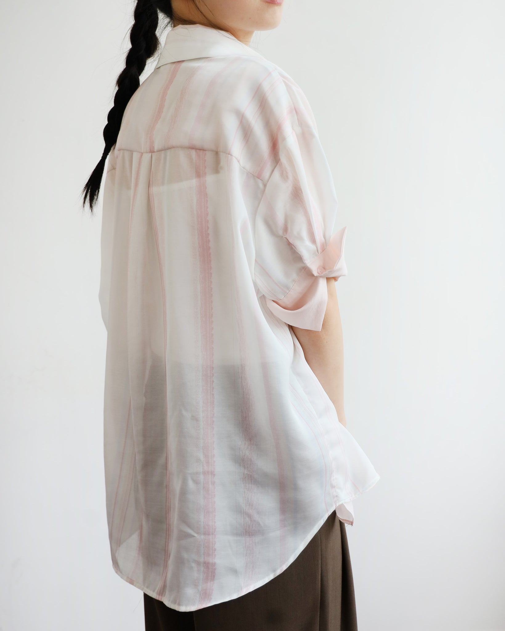 Double Layered Striped Shirt (2 colors)