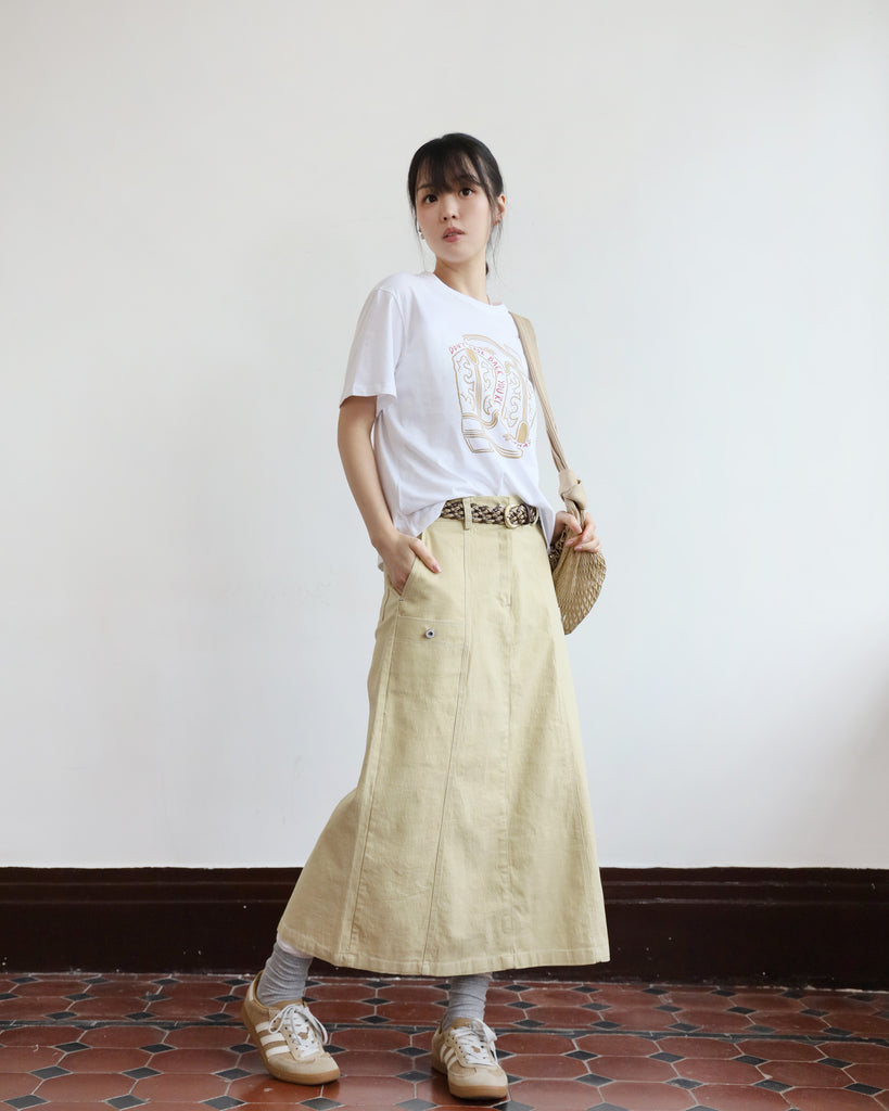 Side Pocket Pencil Denim Skirt (3 colors | Size S-L)