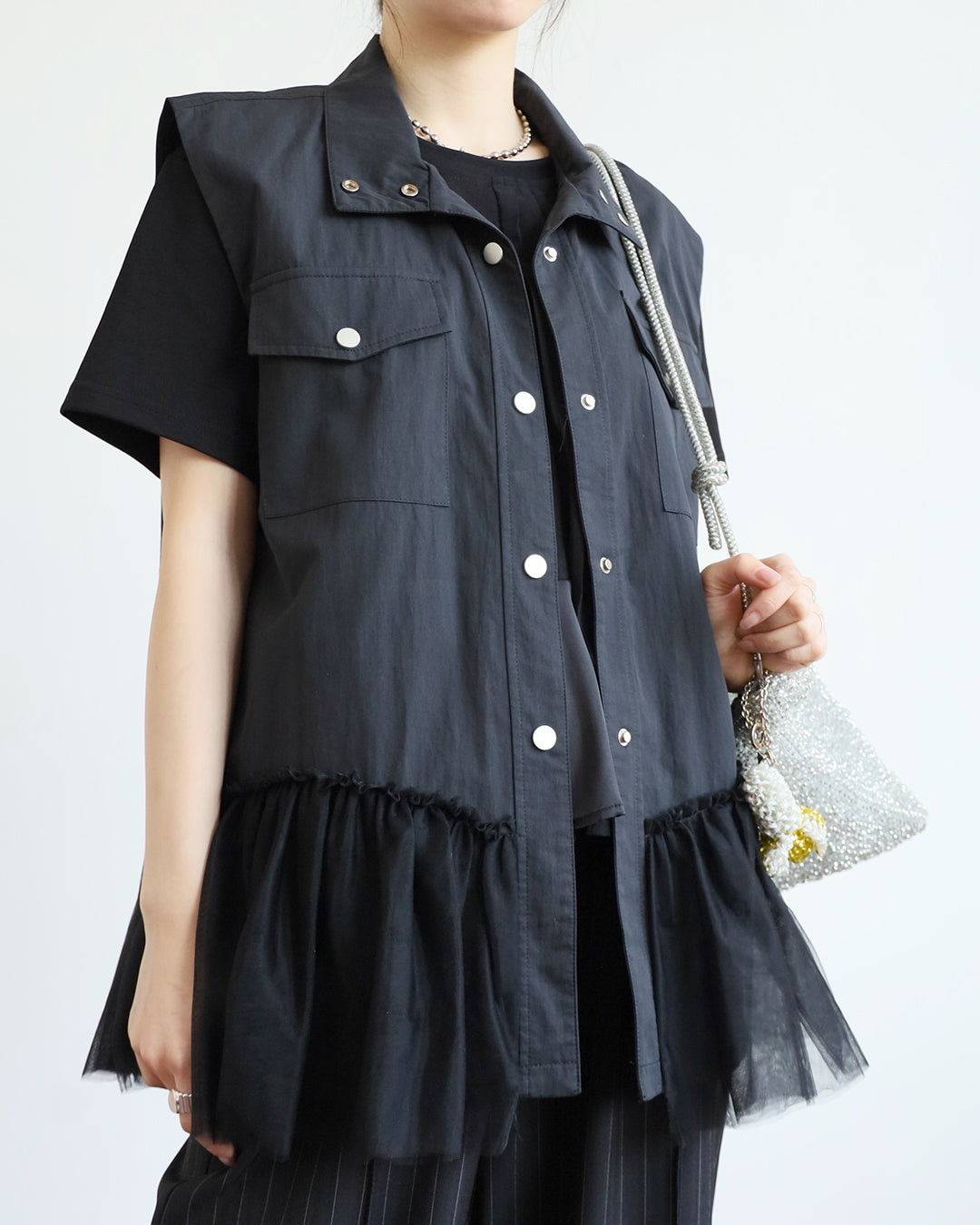 Mesh Hem Vest