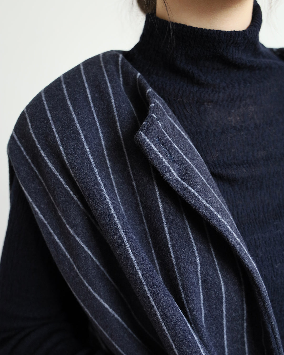 Pinstripe Padded Vest (2 color)