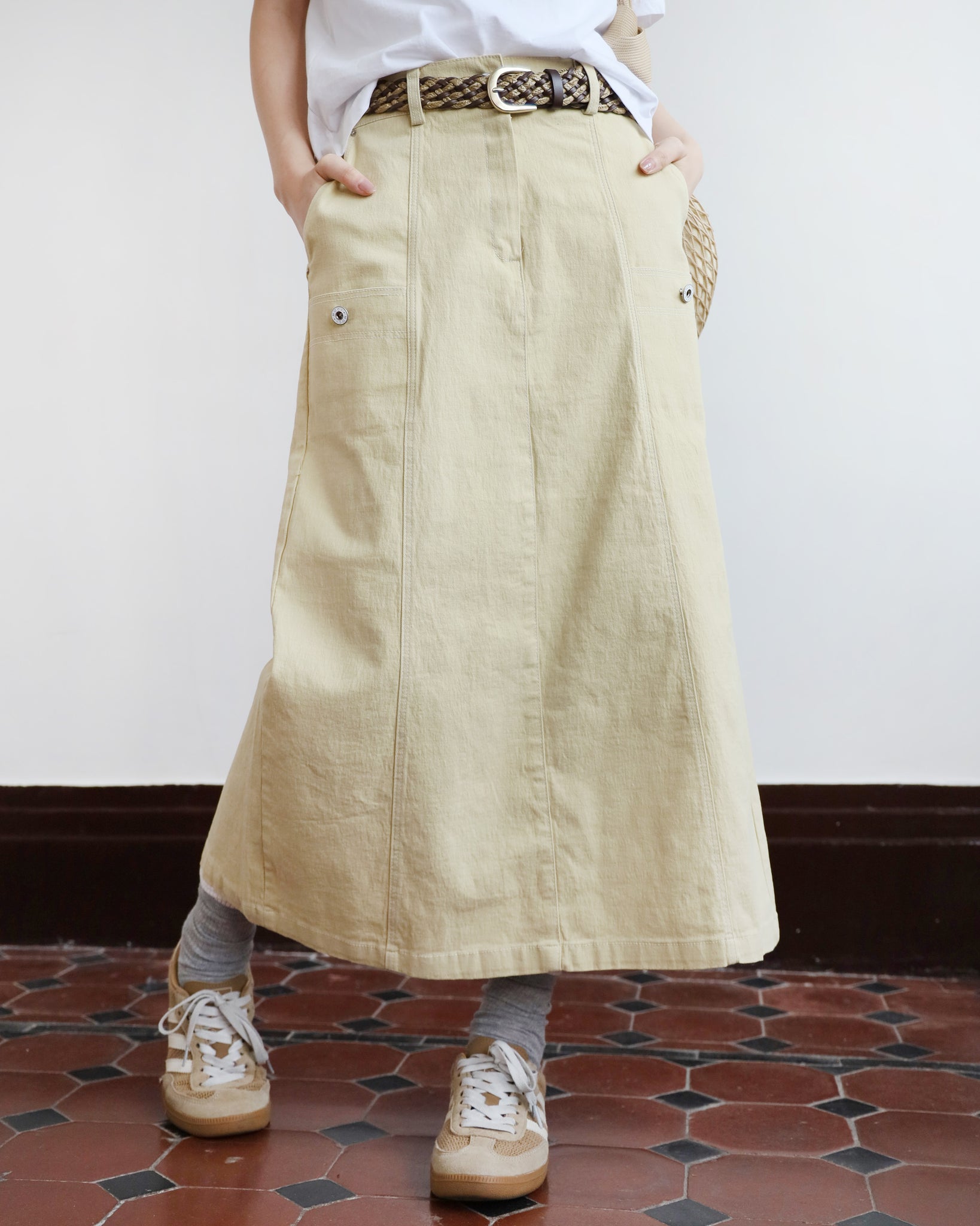 *Side Pocket Pencil Denim Skirt (3 colors | Size S-L)