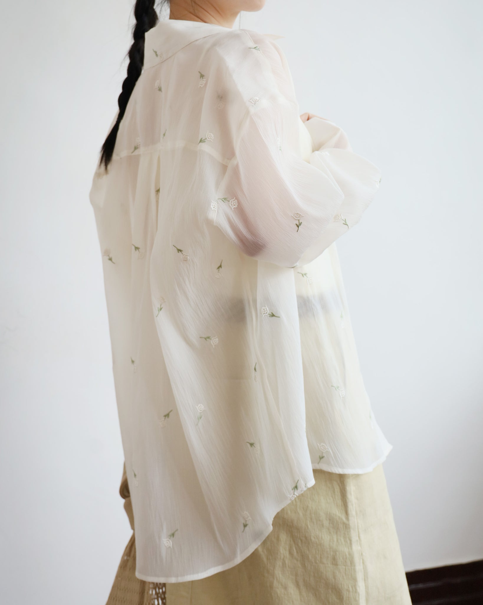 Embroidery Floral Shirt