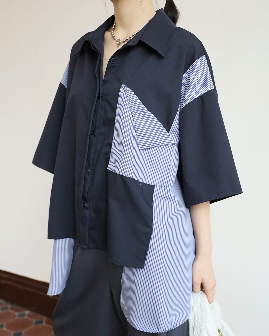 Pinstripe Inserted Shirt