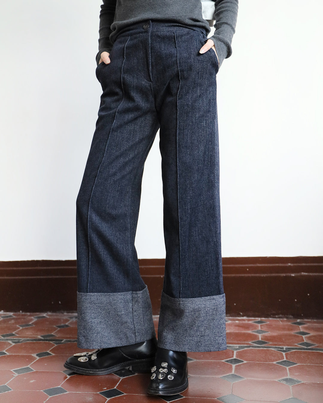 Velvet Patch Pants (2 color | Size S-L)