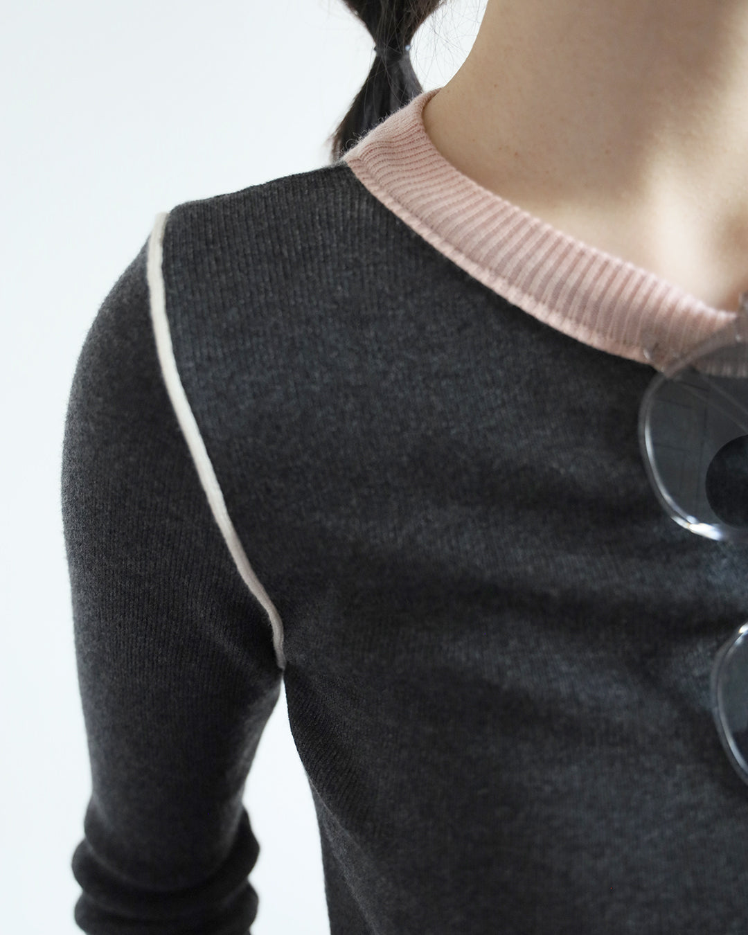 Contrast Collar Knit Top (4 color)