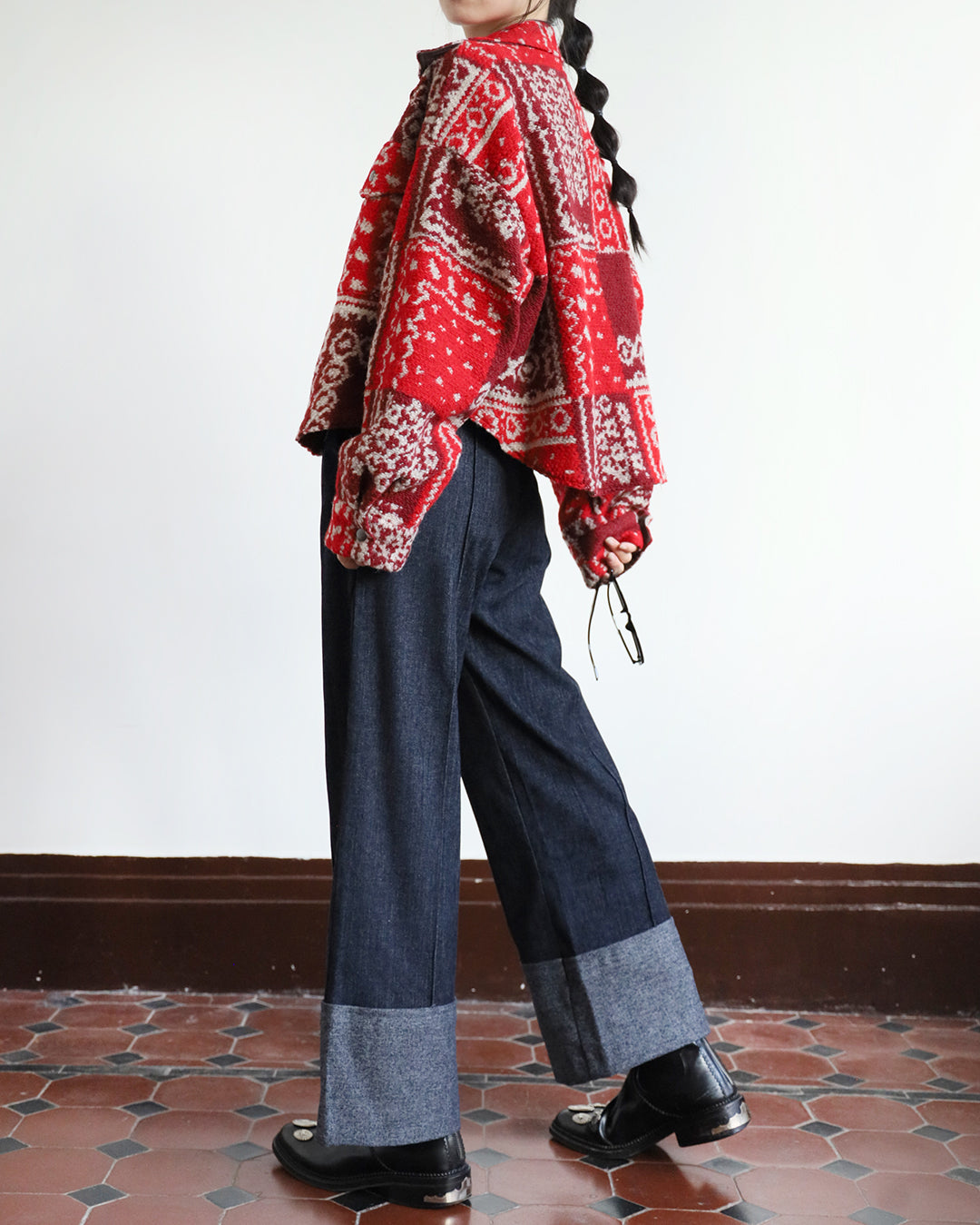 Paisley Pattern Wool Jacket (2 colors)